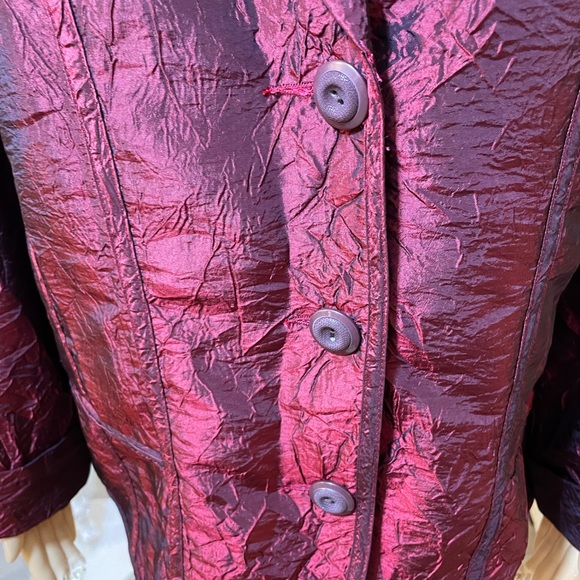 Chico’s Wine Metallic NEW Blazer Sz 16 - Picture 4 of 10